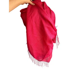 XL Magenta Rot Senden Quaste- Alpkawolle Seide-, Loch Nahe Etikett- Peruanische Verbindung - Bild 1 von 4
