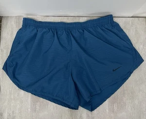 Nike Dri-FIT Running Shorts Men’s M Blue Lightweight Split Hem Zip Pocket - Picture 1 of 5