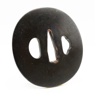 Espada antigua japonesa Tsuba Kenjo Shakudo Samurai Katana Wakizashi Edo Foto 1 de 4