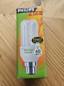 Philips Energy Saver Light Bulb 11watt (60w) Bayonet, 600 Lumen - Picture 1 of 3
