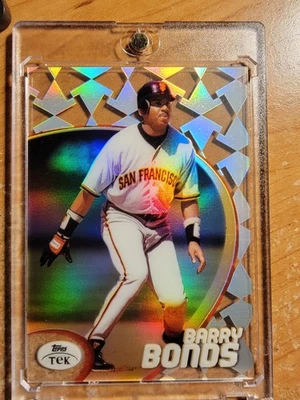 1998 TOPPS TEK DIFFRACTOR PARALLEL #3 BARRY BONDS PATTERN #86 SSP REFRACTOR LIKE - Image 1 of 2