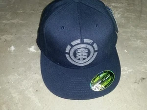 Gorra de béisbol ELEMENT Crowns monopatín sombrero azul marino Flexfit ajustada 7-1/4-7-5/8 - Imagen 1 de 5