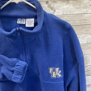 Vintage UK Wildcats Mens L Sweatshirt Fleece Pullover Blue K Sport By Dawahares - Picture 1 of 9