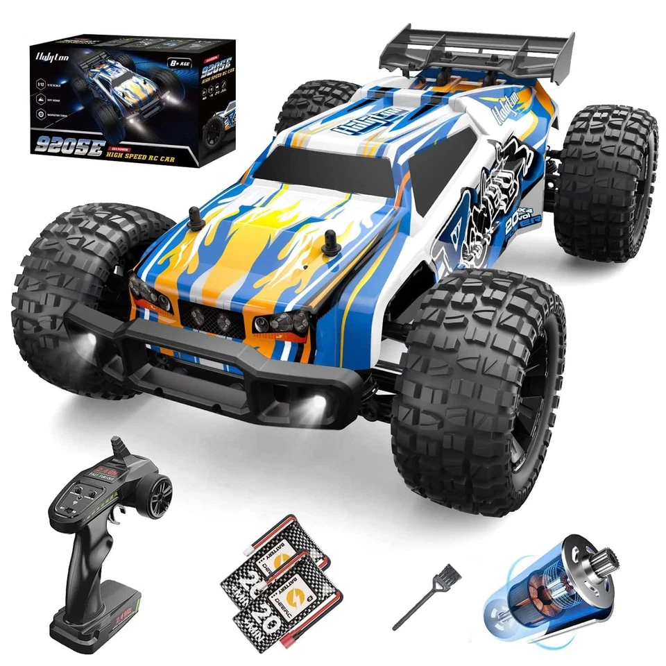 1:10 Large High Speed Remote Control Car with LED Shell Lights, 48+ KM/H, 4WD... - Image 1 of 4