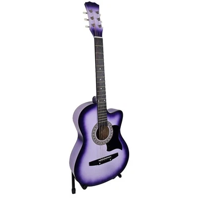 Karrera 38in Pro Cutaway Acoustic Guitar with guitar bag - Purple Burst - image 1 of 4