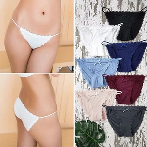 Sexy Women Lace Thong See Through Panties Low Rise Bikini G-string Underwear🔥 - Picture 1 of 18