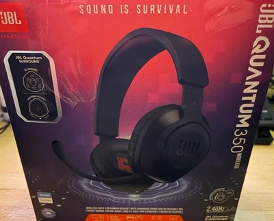 JBL Quantum 350 Over-Ear Gaming Headset – Wireless 2.4 GHz und USB-C-Anschluss - Bild 1 von 3
