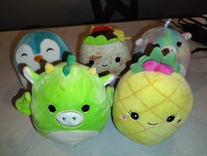 Lot Of 5 Squishmallows 5” Plush Variety Mixed Bundle Dextor Maui Bernardo Tanner - Picture 1 of 11