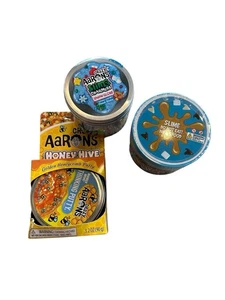 Bundle 3 Crazy Aaron's Putty & Slime Charmers Joe Trend Peanut Butter Slime Lot - Picture 1 of 11