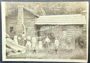 Ashland Kentucky Log Cabin RPPC Photo Postcard 1910 Musser Family Antique - Picture 1 of 7