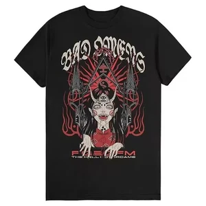Camiseta Bad Omens Metalcore Band Rock Retro Americana Informal Estampado Suelto - Imagen 1 de 2