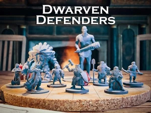 Dwarven Defenders Pack | 9 Miniatures Starter Set - DnD D&D Tabletop Minis Dwarf - Picture 1 of 10