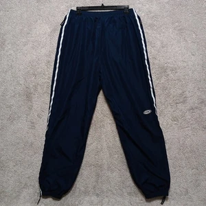 Pantaloni vintage Easton Track Warmup taglia large blu navy bianco logo caviglia zip tasche - Foto 1 di 16