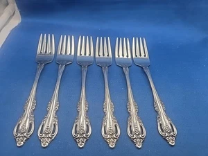 Lote de 6 tenedores de ensalada de acero inoxidable Oneida BRAHMS 6 3/4" - Imagen 1 de 5