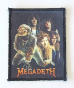 Rare Vintage 1980s Megadeth Album Tour Souvenir Woven Cloth Badge Jacket Patch - Picture 1 of 3