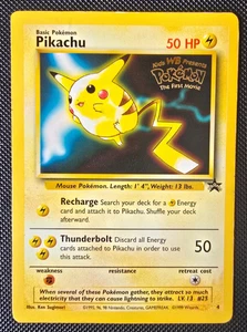 Pokemon WOTC Card - Pikachu - Black Star Promo - Non-Holo Rare - #4 - LP-MP - Picture 1 of 2