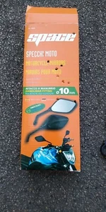 SPECCHIETTO DESTRO MOTO SCOOTER OMOLOGATO. NERO LAMPA MANUBRIO SPACE - Foto 1 di 8