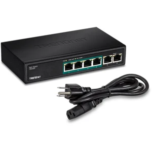 TRENDnet 6-Port Fast Ethernet PoE+ Switch TPE-S50 (Version v2.0R) NEW SEALED - Picture 1 of 6