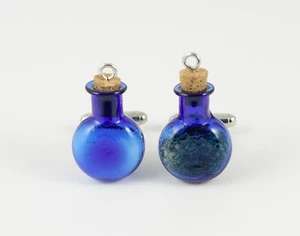 Salt and Pepper Cufflinks Artsy Handmade Cool Foodie Cute Novelty Locket Funny - Picture 1 of 1