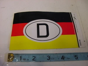 "D" GERMAN DEUTSCH FLAG STICKER STICKER DECAL - Imagen 1 de 1