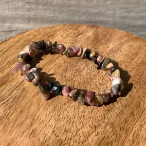 Mixed Tourmaline chip bracelet, Mind BODY Spirit, ships USA! - Picture 1 of 2