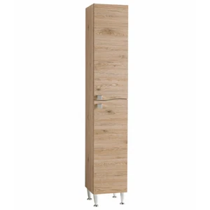 Colonna a terra in melaminico con 2 ante Quercia Naturale H196 cm ONDA - Foto 1 di 4