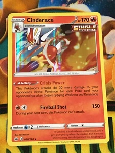 D194 POKEMON TCG CHILLING REIGN CINDERACE #028 HOLO NM RARE - Picture 1 of 12