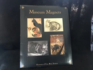 Lot Of 4 BRAND NEW Boston Museum of fine Arts Cat Refrigerator Magnets 1997 - Picture 1 of 2