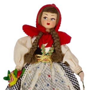 Little Red Riding Hood Doll Stockinette Rotkäppchen Vintage - Bild 1 von 11