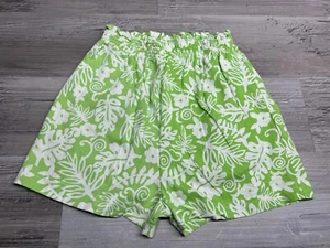 Vintage 90s Girls Floral High Waist Cotton Casual Shorts Trend Basics Sz L 10/12 - Picture 1 of 7