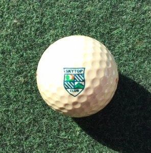 SKYTOP SCHLÄGER LOGO GOLFBALL POCONO MOUNTAIN PA 80er VINTAGE teils gelb ab Alter - Bild 1 von 2