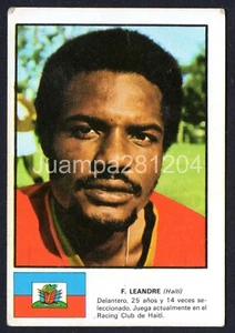FRITZ LEANDRE - HAITI ASES MUNDIAL FUTBOL 74 DISGRA FHER 1974 NUNCA PEGADO - Picture 1 of 2