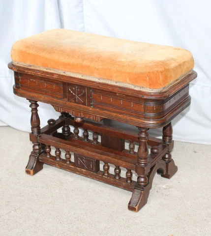 Antique Victorian Walnut Slipper Chair Cover