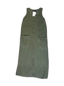 Banana Republic Damen Knopfleiste ärmellos grüner Pullover Kleid extra klein - Bild 1 von 10