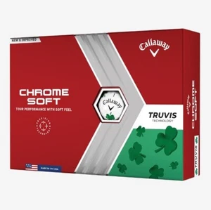 Callaway CHROME SOFT TRUVIS Shamrock Edition Collectible Golf BALL 12PCS SET - Picture 1 of 4