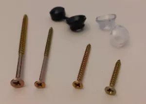 100 CORRUGATED SHEET FIXINGS SCREWS BLACK OR CLEAR STRAP CAP-WASHERS - Picture 1 of 3