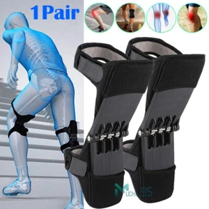 Spring Powered Knee Support Brace Sports Kneecap Joint Booster Protector Running - Picture 1 of 40
