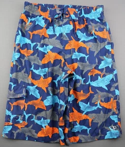 Boy's OP Ocean Pacific Board Shorts Trunks Shark Print Sz XL (14-16) (Msr 26x11) - Picture 1 of 7
