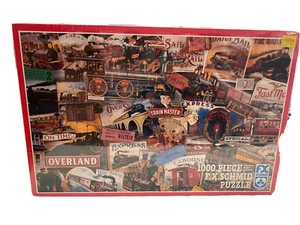 Rompecabezas All Aboard 1000 piezas 1992 FX Schmid trenes ferrocarril 26,5"" x 17,25"" sellado - Imagen 1 de 5