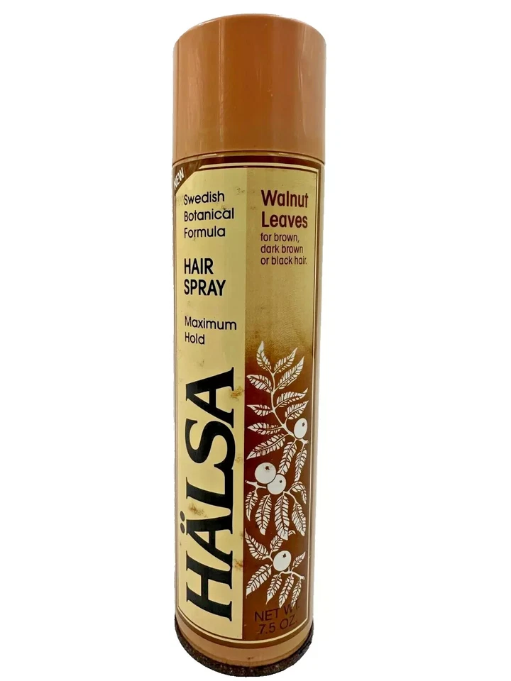 Spray para el cabello SC Johnson Wax Halsa 1986 Swedish Botanical Max Hold hojas de nogal Foto 1 de 4