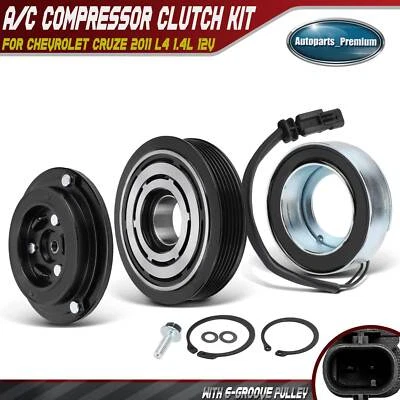 AC Compressor Clutch Kit for Chevrolet Cruze 2011 L4 1.4L 12V 6-Groove Pulley - Image 1 of 4