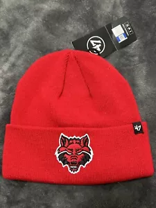Arkansas State Red Wolves Red '47 Brand Raised Cuff Knit Cap/Hat - Picture 1 of 2