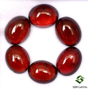 Natürlicher roter Granat oval Cab 10x8 mm 24,96 kt Lot 08 Stck. glänzend lose Edelstein - Bild 1 von 7