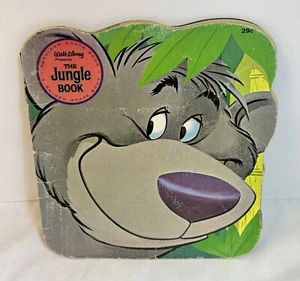 Vintage Children Books The Jungle Book A Golden Shape Baloo Mowgli Disney - Imagen 1 de 4