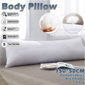 Made Body Pillow Full Maternity Pregnancy Nursing Support Cotton-150x50cm AU - Picture 1 of 12