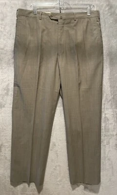 Pantalones de vestir Ermenegildo Zegna calce regular 100 % lana en topo mediano para hombre 38x28 Foto 1 de 4