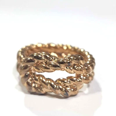 QVC Bronzo Italia Twisted Rope Woven Knot Design Ring - Image 1 of 4