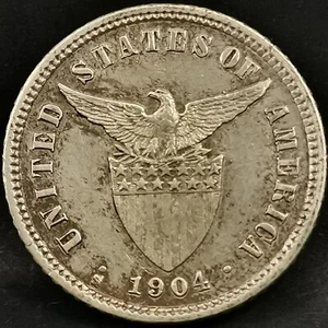 10 CENTAVOS 1904 S SAN FRANCISCO SILBER 900‰ PHILIPPINEN / AMERICAN ADMINISTRATION - Bild 1 von 2