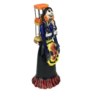 Talavera Catrina Mexicana Día de Muertos Cerámica Hecha a Mano Pajarera - Imagen 1 de 4