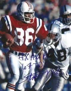 Signiert 8x10 Stanley Morgan New England Patriots handsigniertes Foto - mit COA - Bild 1 von 1